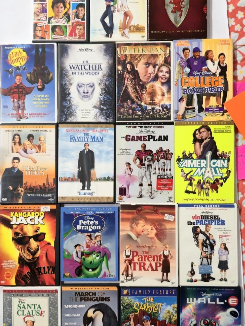 Lot of 19 Family DVD Movies Disney Narnia Wall-E Sandlot Santa Clause Bundle Set